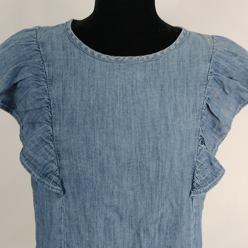 Draper James Chambray Flutter Sleeve Top - image 3